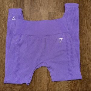Gymshark Vital Seamless Athletic Leggings Functional Purple Marl Size Medium